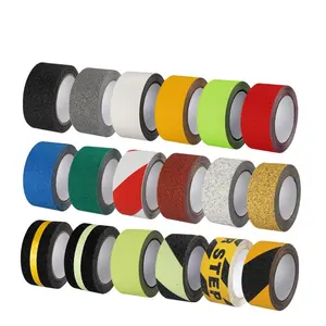 Non-Slip Stair Treads Tape Heavy Duty Black Yellow Anti Slip Grip Adhesive WarningTape 20mm Roll For Outdoor Stairs Stairs