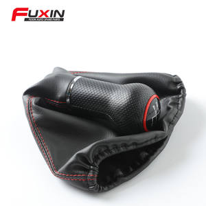 ฝาครอบหัวเกียร์ Fuxin แบบ 5 และ 6 สปีด สีดำเย็บด้ายแดง สำหรับรถกอล์ฟ - Product Image 2