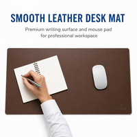 Tapis de bureau en cuir PU imperméable, grand protecteur de bureau, tapis de souris, tapis de clavier, base antidérapante en microfibre, logo personnalisé OEM