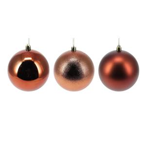 Sphère en plastique couleur café brillante/mate/pailletée diamètre 10 cm assortie - Product Image 1