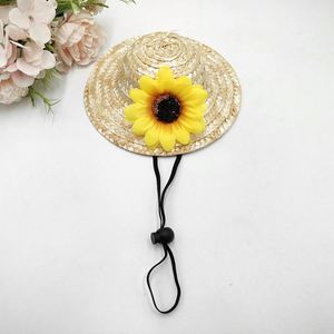 Sombrero de Paja para Mascotas, Mini Decoración de Verano para Perros y Gatos, Sombrero Pequeño para el Sol - Product Image 6