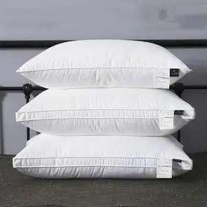 Luxury Hotel Home Comfortable Fluffy Polyester Fiber Silk Down Alternative Sofa Throw Sleep Memory Foam Bed Pillow