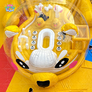 Château gonflable en PVC sur le thème de l'<span class=keywords><strong>ours</strong></span> jaune, palais de cristal, tente à bulles transparente, piscine à balles, toboggan, aire de jeux pour centre commercial - Product Image 6