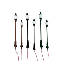 Lampe de cour n°2 miniature de style européen pour diorama de train à l'échelle HO/N 1:87/1:160, fabriquée à Jian Jiangxi