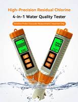 Analizador de Calidad del Agua Portátil Multifuncional 4 en 1 (CL, pH, ORP, Temperatura) para Proyectos de Tratamiento de Agua, Detector de Cloro Residual