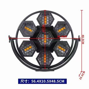 Luces <span class=keywords><strong>de</strong></span> Lavado LED RGBW <span class=keywords><strong>de</strong></span> Alto Brillo, Siete Hexágonos, Retro, Estroboscópicas, para Escenario, Sala <span class=keywords><strong>de</strong></span> Eventos, Bar, <span class=keywords><strong>Fondo</strong></span> <span class=keywords><strong>de</strong></span> Matriz, <span class=keywords><strong>Carreras</strong></span>, DMX512 - Product Image 6