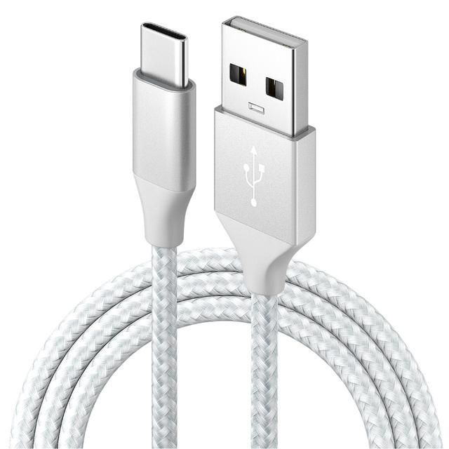 Nylon Braided Pure Copper Conductor 2.4A USB to 8PIN Fast Charging Cable for iPhone 14/14 Pro Printer Barcode Scanner-Wholesale