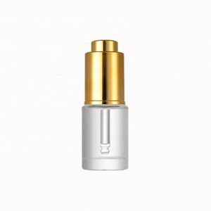 Skin Care <b>10ml</b> 20ml 30ml 50ml Press Pump Gold Cap Essential Oil <b>Bottles</b> Flat Shoulder Push Button Serum Dropper <b>Bottle</b> - Product Image 4