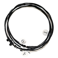 Senar Gitar Elektrik Inti Baja Berlapis Nikel Hitam, Set Senar Gitar Pengganti 6 Senar, Suku Cadang Instrumen