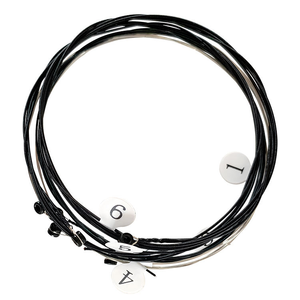 Cordes de guitare électrique à noyau en acier en alliage de nickel noir, jeu de cordes de remplacement à 6 cordes, pièces d'instruments - Product Image 4