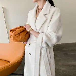Изготовленный на заказ высокого класса для женщин высокое качество Barca длинные волосы высокого качества 100% альпака теплое пальто