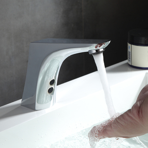 물 절약 크롬 황금 자동 센서 탭 핫 및 콜드 믹서 적외선 센서 수도꼭지 욕실 적외선 센서 수도꼭지 - Product Image 4