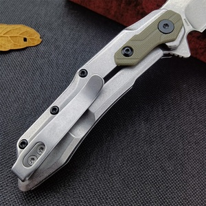 Ker Shaw sivage 1369มีดพับได้ใบมีดเหล็ก8Cr13Mov ใบมีดกันลื่นด้ามจับ G10ตั้งแคมป์เดินป่ากลางแจ้งทำด้วยตัวเอง - Product Image 3