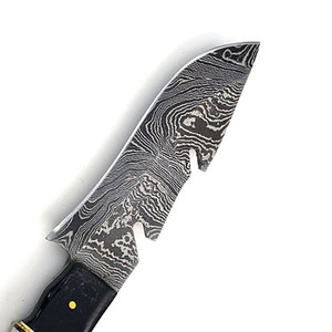 Couteau de chasse artisanal en acier Damas avec manche en bois, personnalisable OEM pour le camping en plein air, le bushcraft et la survie - Product Image 6