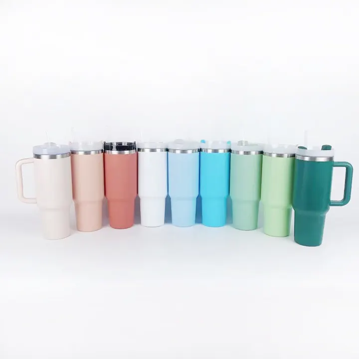 YongKang 40oz Adventure Quencher Tumbler Double Wall Vacuum Insulation Travel Mug Car Cupholder Compatible