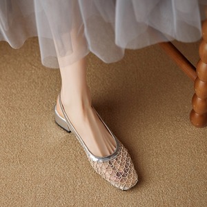 <span class=keywords><strong>Sandali</strong></span> Baotou Intrecciati Estremamente Eleganti con Tacco Grosso in Pelle Sintetica e Rete, Punta Chiusa Perforata, Scarpe Estive da <span class=keywords><strong>Donna</strong></span> - Product Image 3