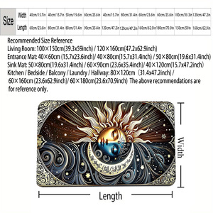 Tapis <span class=keywords><strong>de</strong></span> <span class=keywords><strong>bain</strong></span> personnalisé imprimé <span class=keywords><strong>soleil</strong></span> lune étoile, antidérapant, design artistique, tapis <span class=keywords><strong>de</strong></span> salle <span class=keywords><strong>de</strong></span> <span class=keywords><strong>bain</strong></span> personnalisé, tapis <span class=keywords><strong>de</strong></span> sol à séchage rapide, vente en gros, décoration intérieure - Product Image 4