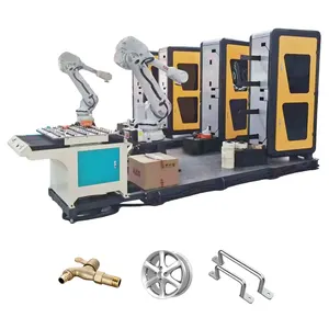 Industrial Sanding Belt Robotic Arm Mobile Automatic Buffing Machine With Dust Collection For Copper Zinc Auto Fittings