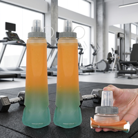 Bouteille d'eau souple pliable OEM/ODM 500 ml en TPU pour course à pied, fitness et compétition
