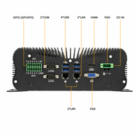 Ordinateur industriel sans ventilateur EVUC intégré, 4-13e génération I3 I5 I7, 6 ports COM, RS485, LAN 2.5G, 14 GPIO, large plage de tension, IPC en stock