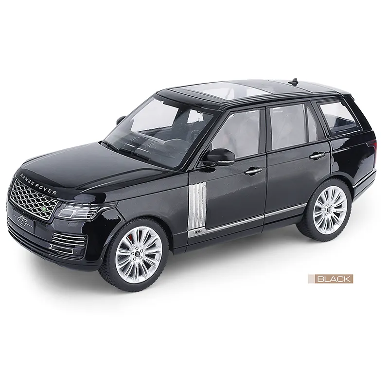 QS Simulação SUV Rover 6 Portas Abertas 1/18 1:18 Escala Puxar Para Trás Diecast Liga Modelo Metal Carro Brinquedos Com Som Luz