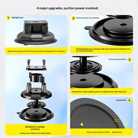 Support de fixation universel 2-en-1 à ventouse à bras long innovant pour téléphone portable et talkie-walkie en voiture – Meilleure vente