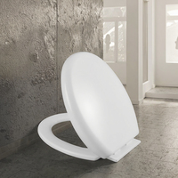 Siège de toilette carré moderne Sunrise à fermeture douce, épaissi, universel, à dégagement rapide, en PP, pour salle de bain, garantie 3 ans