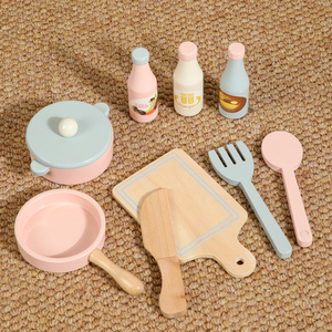 Giraffa in legno giocattoli di cottura per ragazzi ragazze <span class=keywords><strong>cucina</strong></span> Play House macchina da caffè stufa realistica in legno per bambini gioco fantasioso - Product Image 4