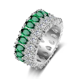 RAKOL RP2131 Polish hot full diamond wedding ring 2022 newest Factory wholesale cubic zircon ring jewelry
