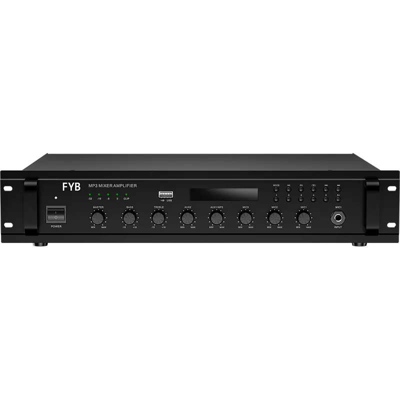 FYB 500W 믹서 앰프 내장 USB/FM 튜너 경제 믹서 앰프