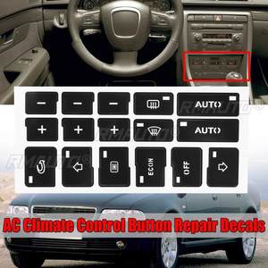 สติ๊กเกอร์ซ่อมปุ่มควบคุมแอร์รถยนต์ 1 ชิ้น สำหรับ Audi A4 B6 B7 ปี 2000 2001 2002 2003 2004 - Product Image 1