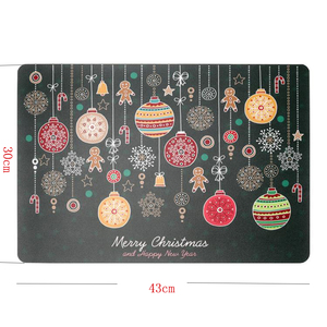 Pronto per la spedizione del faux dell'unità di elaborazione di cuoio impermeabile da pranzo di natale tovaglietta stuoia di tabella - Product Image 2