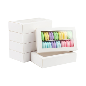 Recyclable Rigid Food Packaging <b>Box</b> with Transparent Window Kraft Paperboard Matt Lamination Customizable Shape - Product Image 1