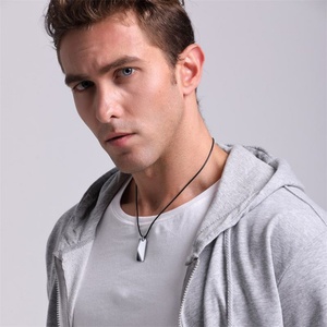 High Polish Stainless Steel Dainty Blank Square Bar Charm Link Chain <b>Necklace</b> <b>for</b> <b>Men</b> Party & Anniversary Gift Jewelry - Product Image 5