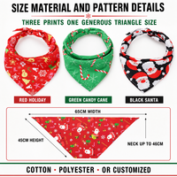 Nouveau design Bandana triangulaire pour chien Halloween Hiver Printemps Options d'impression rouge vert noir Coton Textile Logo personnalisé Vente en gros pour animaux de compagnie