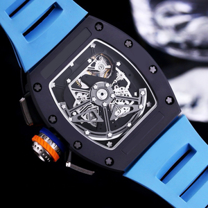 Montre de sport et d'affaires unisexe de luxe 1105, boîtier en fibre de carbone, cadran en cristal saphir, mouvement mécanique, résistance à l'eau 3BAR - Product Image 4