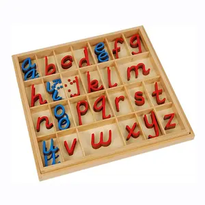 Pemasok Papan Panel Nomor Alfabet Kayu Kustom Montessori Balita Mengeja Papan Alat Belajar Mainan Montessori Babymania