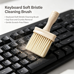 Khaki Cleaning Brush Nylon Bristles Dust Sweep Brush for Car Interior Keyboard Window Sill <b>Gap</b> Cleaning - Product Image 4