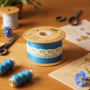 Strisce di pizzo ILAN 2,6 cm x 14 m colore crema per artigianato e decorazioni - Product Image 2