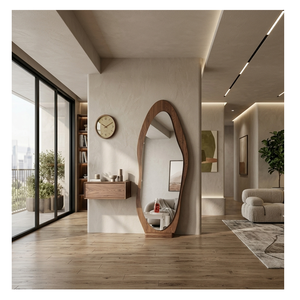 Modern Mango Wood <b>Wall</b> <b>Mirror</b> Decorative Hanging Wooden Frame for Luxury Home Bedroom Living Room Interior Decoration - Product Image 3