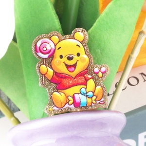 Perline Acriliche a Forma di Orso Cartoon con Foro Dritto, <span class=keywords><strong>Personaggi</strong></span> Anime Winnie the <span class=keywords><strong>Pooh</strong></span> e Animali, Accessori per Portachiavi Fai-da-Te - Product Image 2