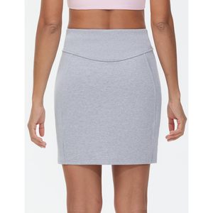 Jupe de sport taille haute pour femme FOXA, mini-jupe crayon en coton et élasthanne tricoté, confortable pour l'entraînement et la détente - Product Image 6