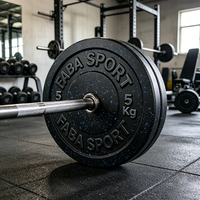 Plaques de poids en caoutchouc pour haltères de fitness, robustes et sans fer, pour la musculation en salle de sport