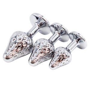Juego de 3 tapones anales de cristal de una pieza en tallas S, M y L y tapón de masaje prostático metálico para hombres y mujeres - Product Image 4