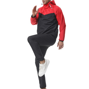 Men's Breathable Summer Outdoor Fitness V-neck Sweatshirt with Drawstring Closure Large Size Sweaty <b>Sauna</b> Sports <b>Suit</b> - Product Image 4