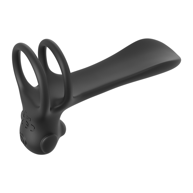 Anneau de pénis de triangle de silicone avec la queue de taquinerie, anneau extensible de coq pour la stimulation de pénis, entraîneur Sex Ring de pénis pour les hommes