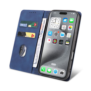 Custodia a portafoglio in pelle di lusso con sensazione di pelle retrò per Samsung Galaxy S23 S24 Plus Ultra A25 M21 porta carte forte Cover magnetica - Product Image 3