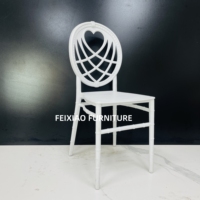 Beau mariage blanc coeur dos pas cher prix mariage chaise blanche pour hall d'hôtel