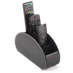 Điều khiển từ xa chủ PU Leather Organizer Box với 5 ngăn cho bảng giường văn phòng từ xa Caddy Máy tính để bàn phụ kiện nhà - Product Image 1