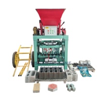 Machine à fabriquer des briques semi-automatique modèle 4-35, équipement économique de fabrication de blocs de béton pour les petites et moyennes entreprises